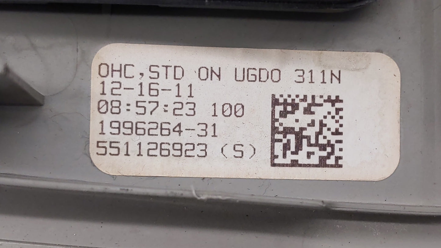 2012 Chevrolet Traverse Overhead Roof Console - Oemusedautoparts1.com