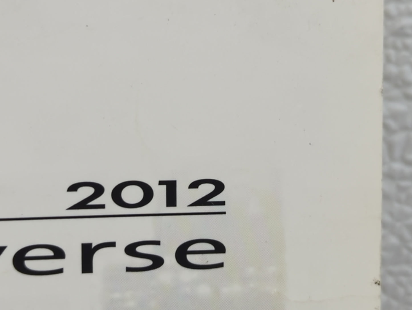 2012 Chevrolet Traverse Owners Manual Book Guide OEM Used Auto Parts - Oemusedautoparts1.com