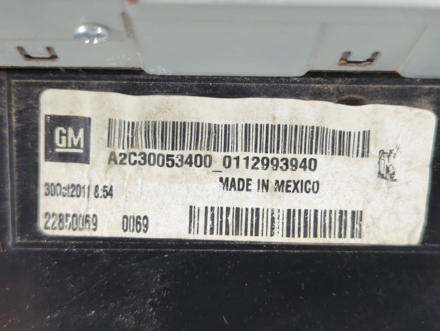 2012 Chevrolet Volt Radio AM FM Cd Player Receiver Replacement P/N:0069 22850069 Fits OEM Used Auto Parts - Oemusedautoparts