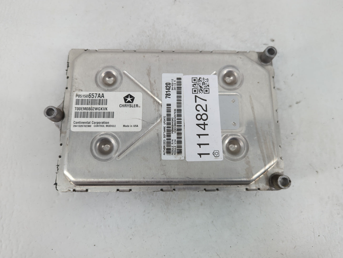 2012 Chrysler 200 PCM Engine Control Computer ECU ECM PCU OEM P/N:P05150657AA Fits OEM Used Auto Parts - Oemusedautoparts1.c