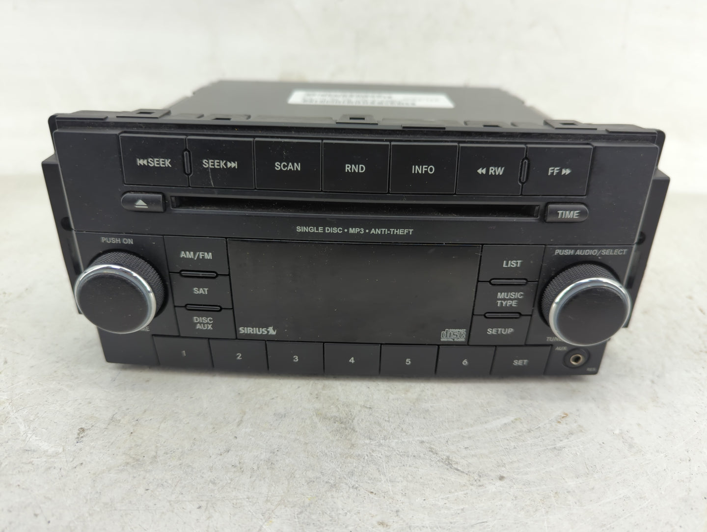 2011-2012 Chrysler 200 Radio AM FM Cd Player Receiver Replacement P/N:P05091163AB Fits Fits 2011 2012 OEM Used Auto Parts - 