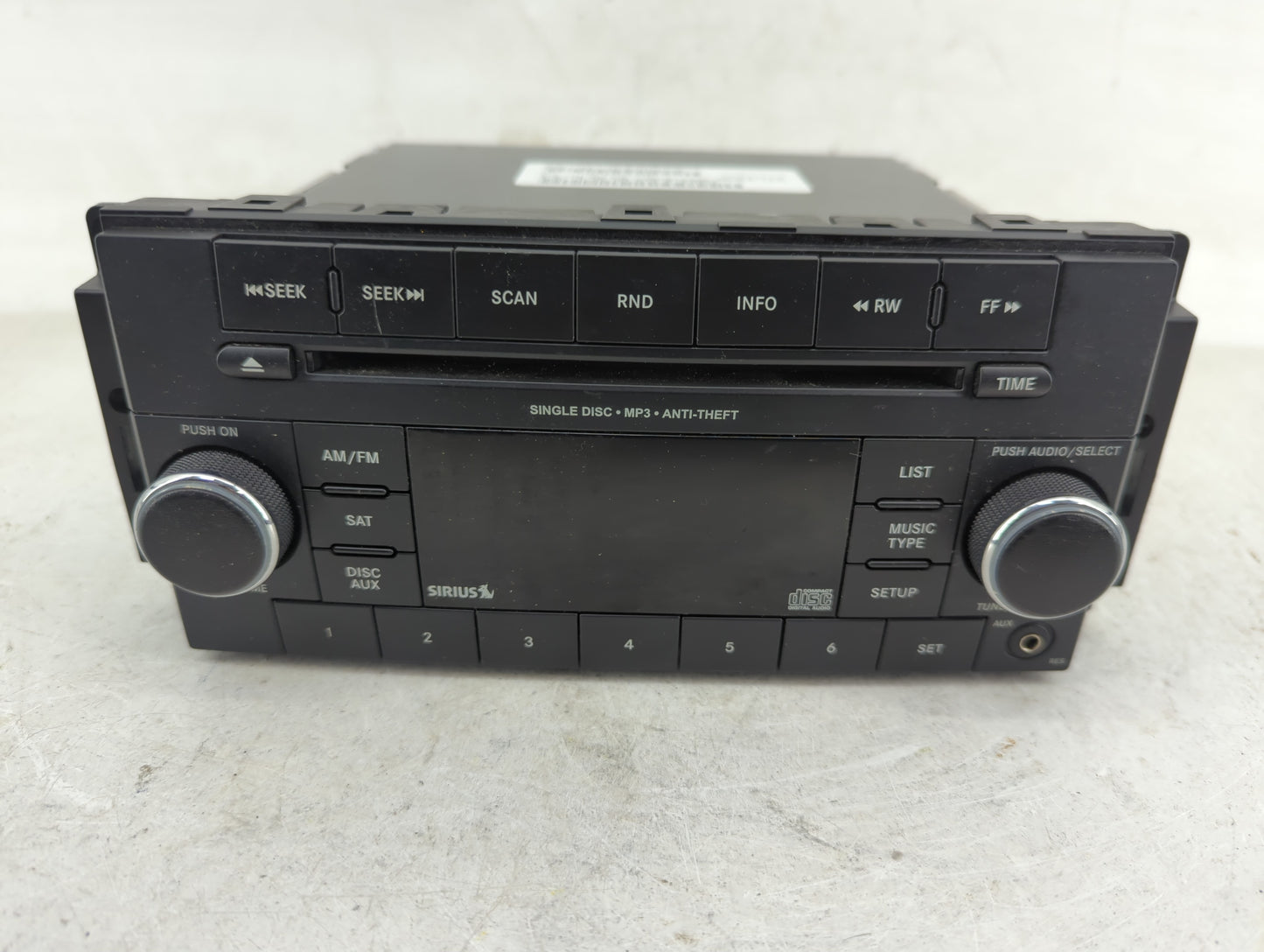 2011-2012 Chrysler 200 Radio AM FM Cd Player Receiver Replacement P/N:P05091163AB Fits Fits 2011 2012 OEM Used Auto Parts - 