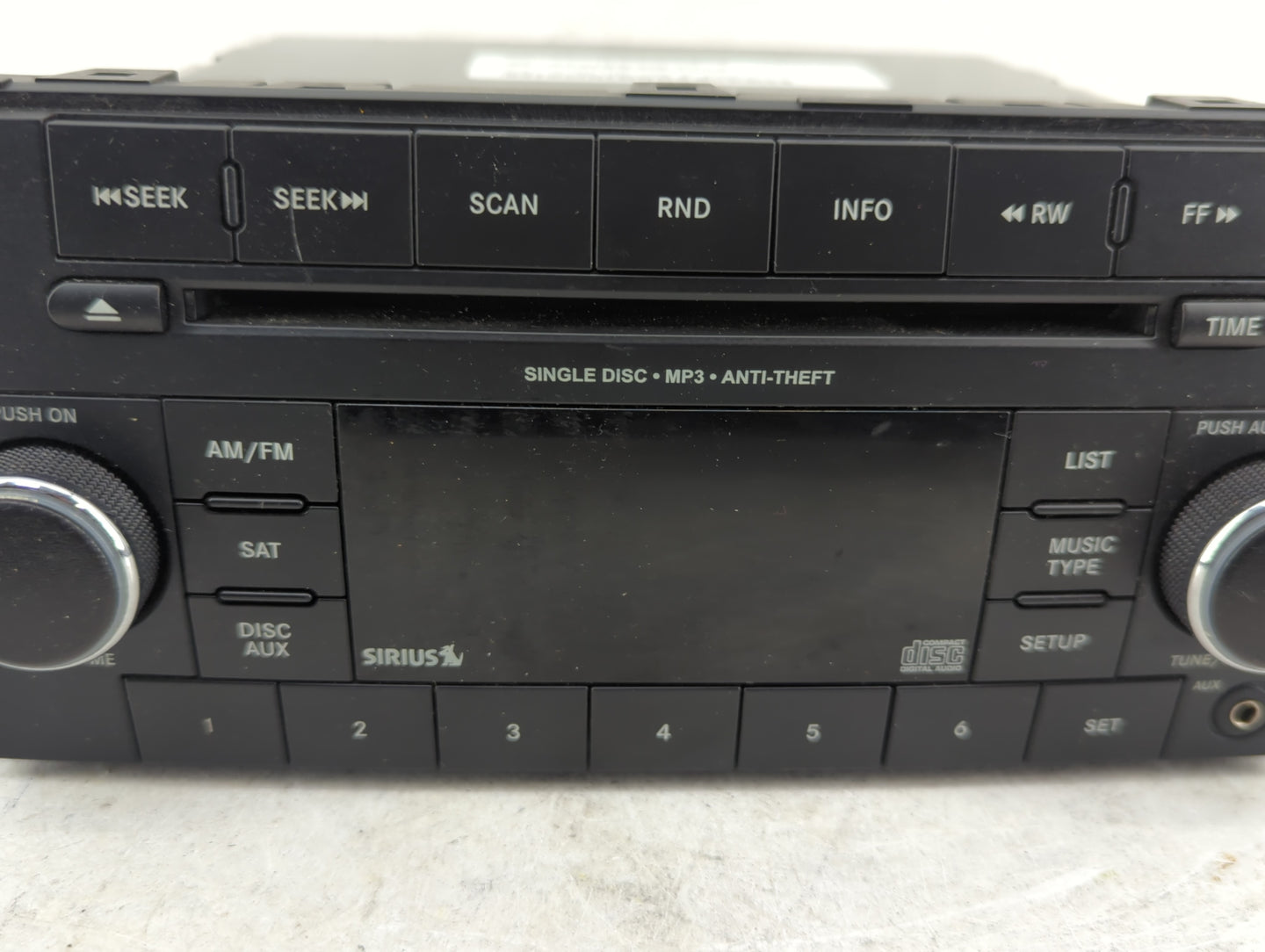 2011-2012 Chrysler 200 Radio AM FM Cd Player Receiver Replacement P/N:P05091163AB Fits Fits 2011 2012 OEM Used Auto Parts - 