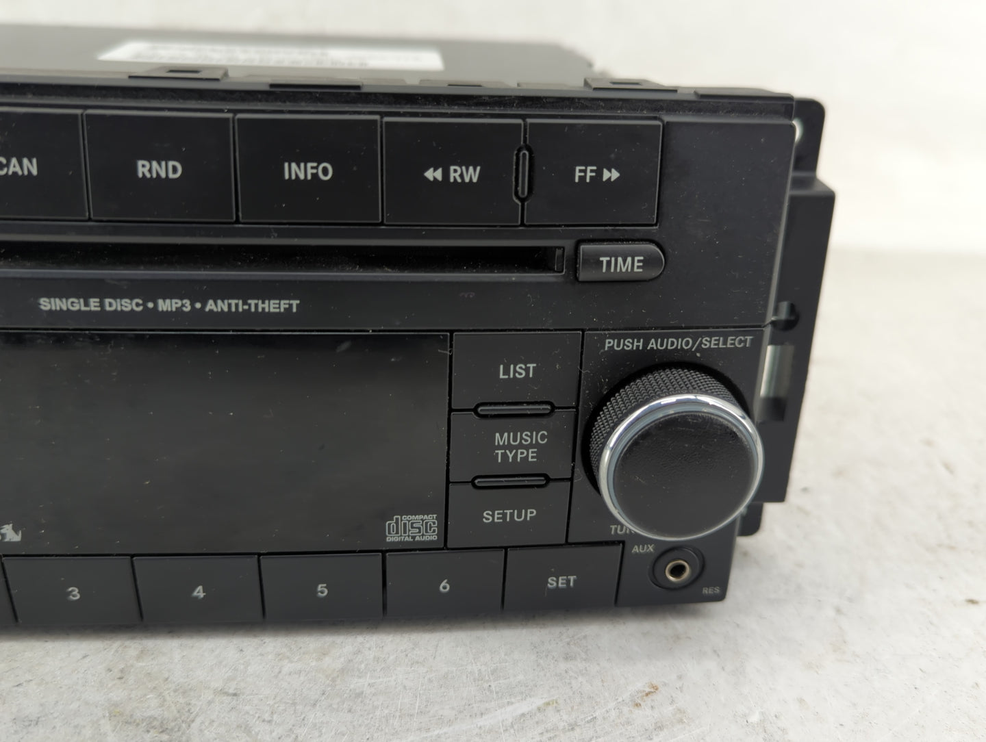 2011-2012 Chrysler 200 Radio AM FM Cd Player Receiver Replacement P/N:P05091163AB Fits Fits 2011 2012 OEM Used Auto Parts - 