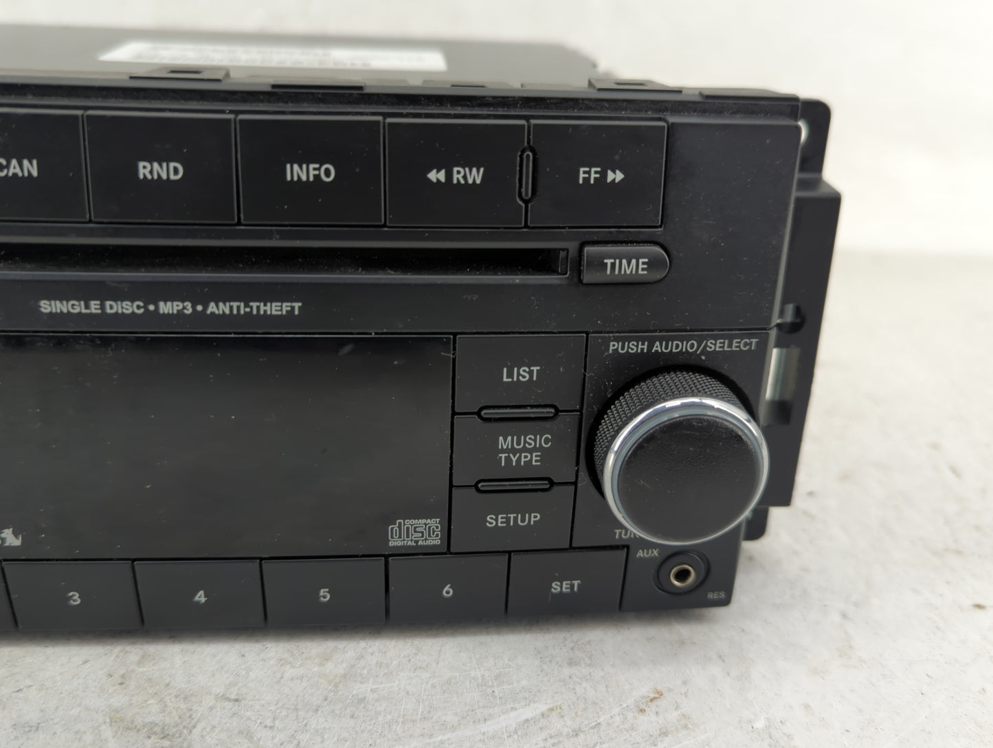 2011-2012 Chrysler 200 Radio AM FM Cd Player Receiver Replacement P/N:P05091163AB Fits Fits 2011 2012 OEM Used Auto Parts - 