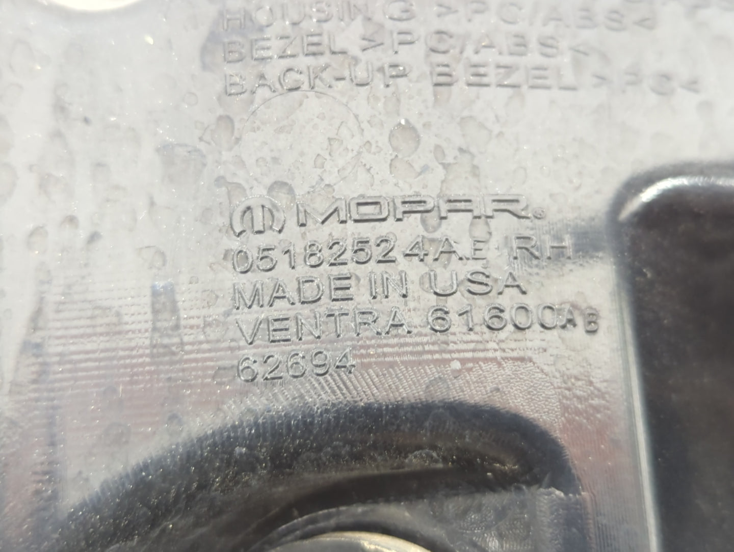 2011-2014 Chrysler 200 Tail Light Assembly Driver Left OEM P/N:05182524AE Fits Fits 2011 2012 2013 2014 OEM Used Auto Parts 