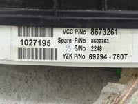 2011-2014 Chrysler 200 Instrument Cluster Speedometer Gauges P/N:8673261 Miles: Fits Fits 2011 2012 2013 2014 OEM Used Auto 