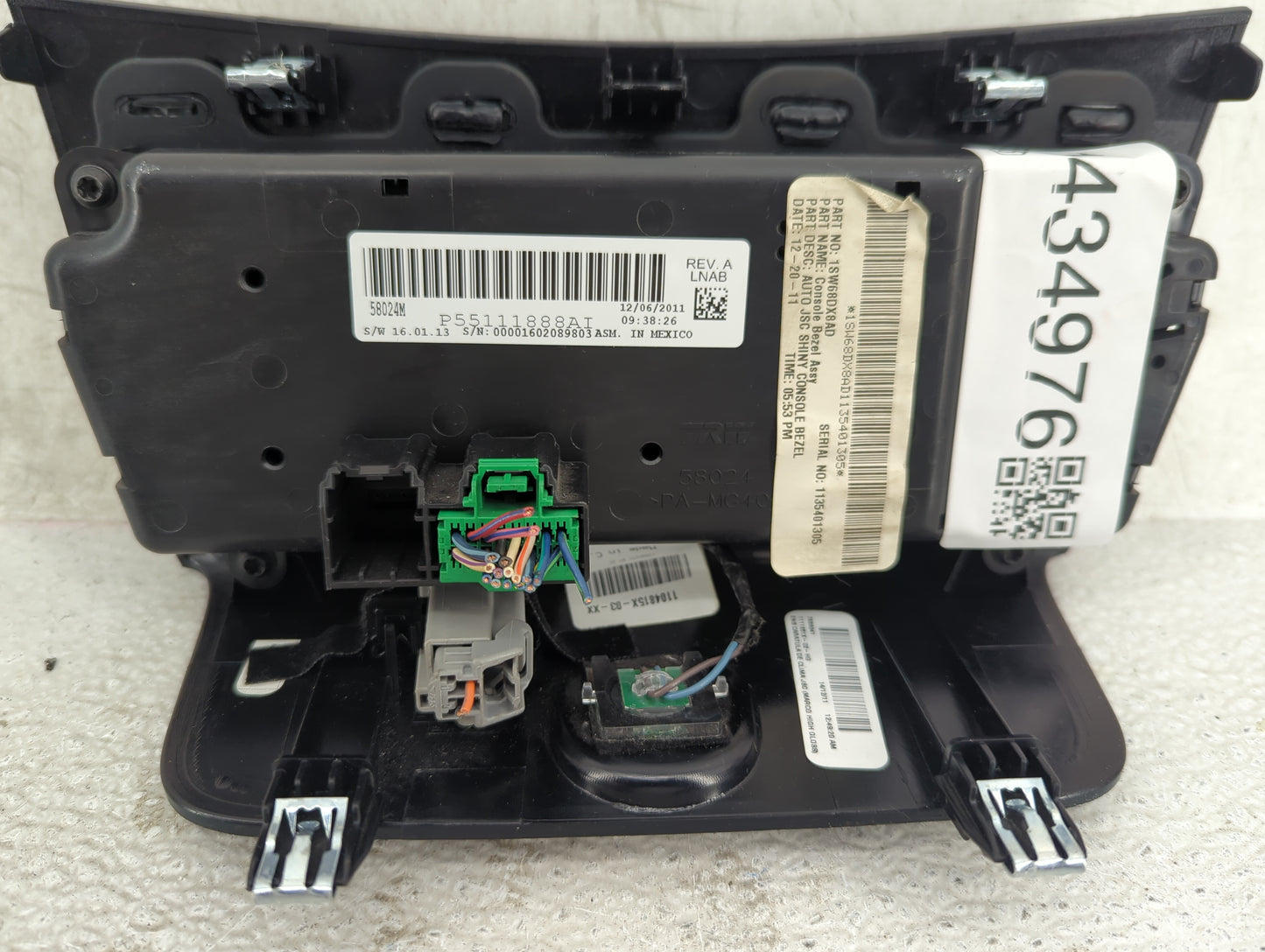 2011-2014 Chrysler 200 Climate Control Module Temperature AC/Heater Replacement P/N:P55111888AI 1SW6RDXRAD Fits OEM Used Aut