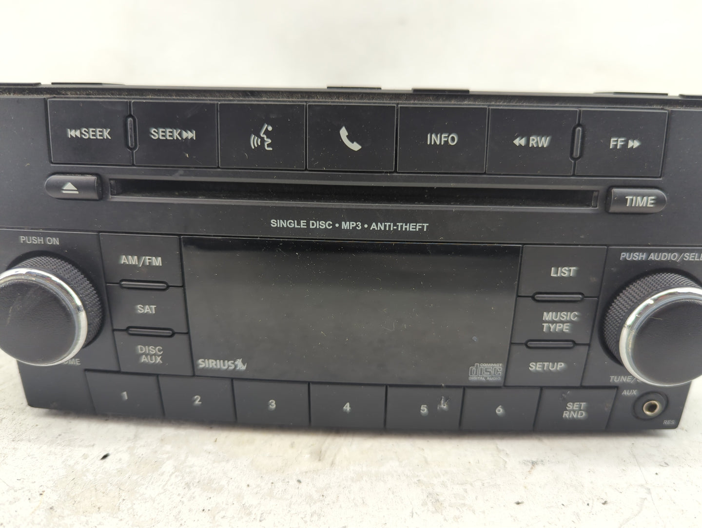 2011-2012 Chrysler 200 Radio AM FM Cd Player Receiver Replacement P/N:P05091197AB Fits Fits 2011 2012 OEM Used Auto Parts - 