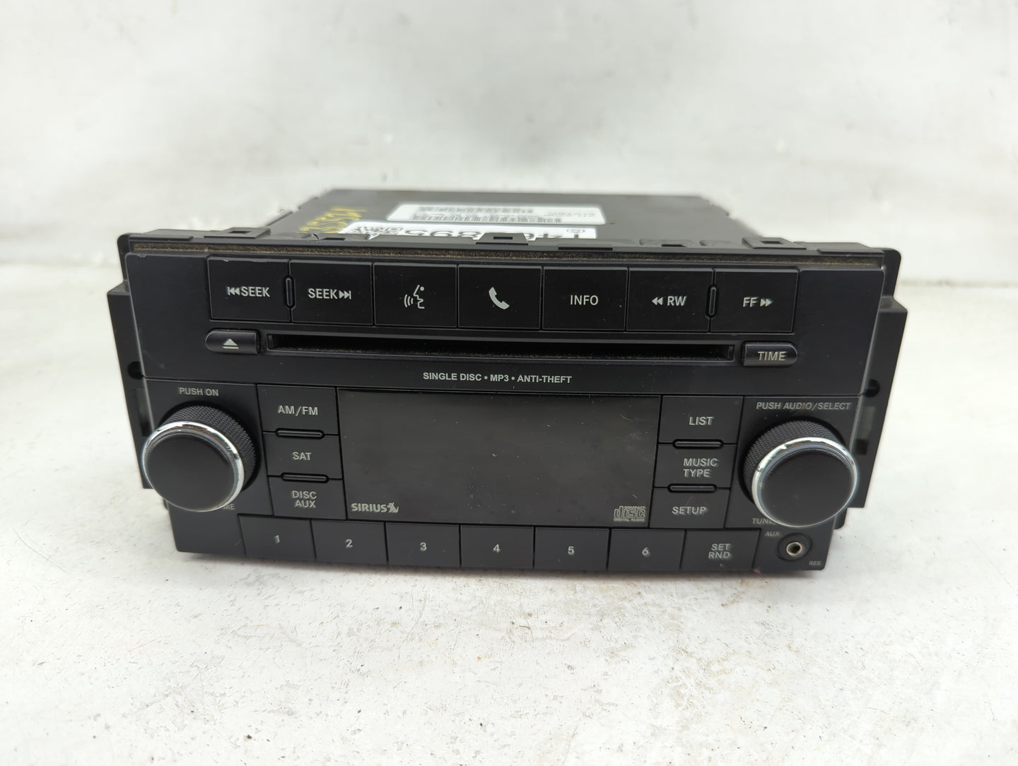 2011-2012 Chrysler 200 Radio AM FM Cd Player Receiver Replacement P/N:P05091197AB SPNP05091197AB Fits Fits 2011 2012 OEM Use