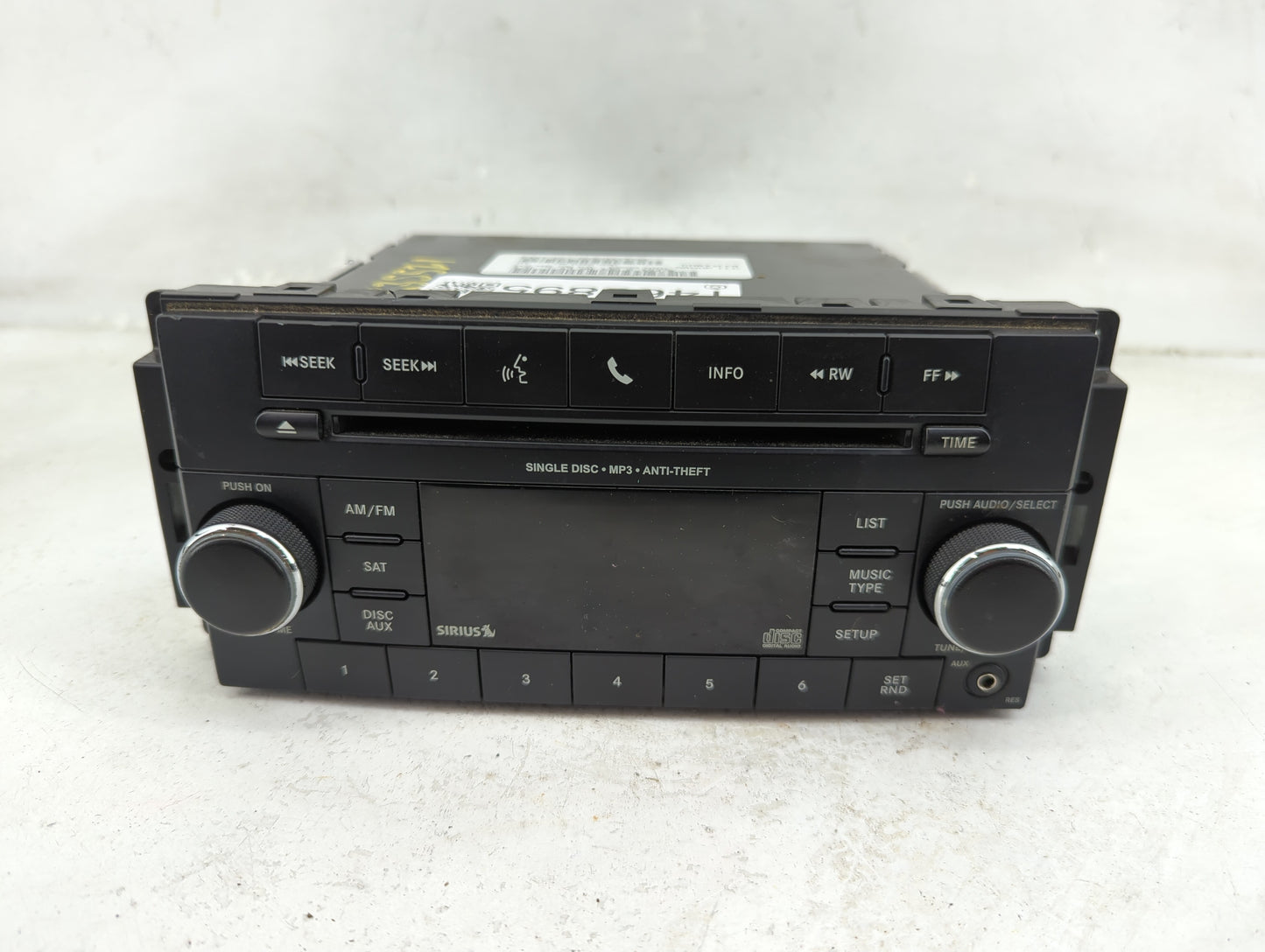 2011-2012 Chrysler 200 Radio AM FM Cd Player Receiver Replacement P/N:P05091197AB SPNP05091197AB Fits Fits 2011 2012 OEM Use