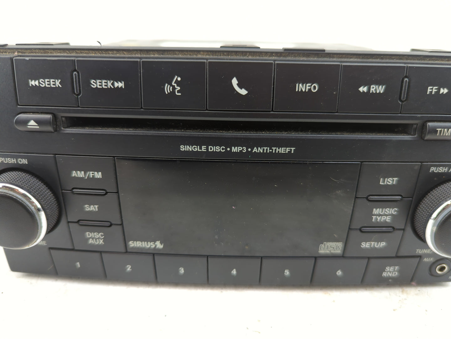 2011-2012 Chrysler 200 Radio AM FM Cd Player Receiver Replacement P/N:P05091197AB SPNP05091197AB Fits Fits 2011 2012 OEM Use