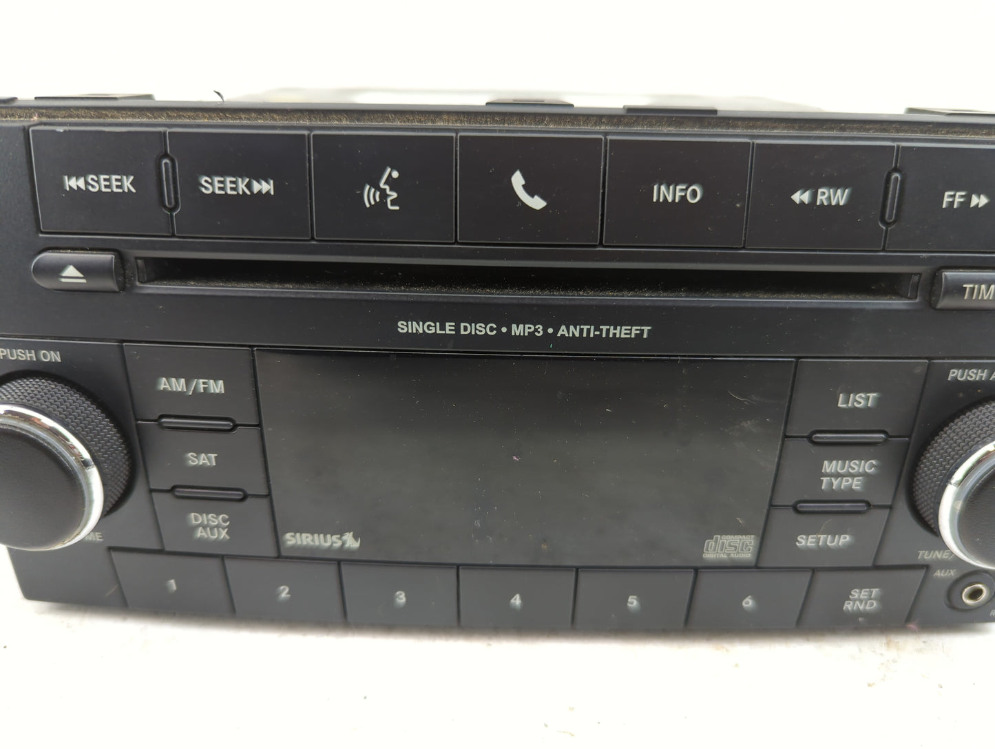 2011-2012 Chrysler 200 Radio AM FM Cd Player Receiver Replacement P/N:P05091197AB SPNP05091197AB Fits Fits 2011 2012 OEM Use