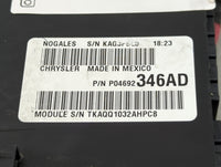 2012 Chrysler 200 Fusebox Fuse Box Panel Relay Module P/N:P04692346AD Fits Fits 2011 2013 OEM Used Auto Parts - Oemusedautop
