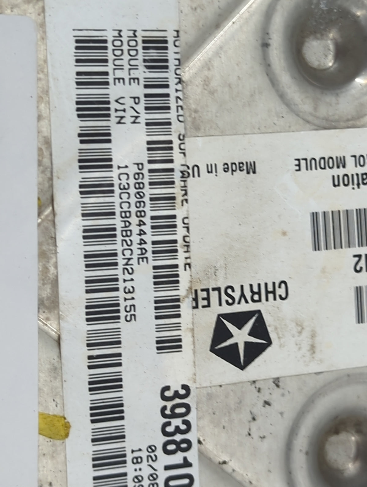 2012 Chrysler 200 PCM Engine Control Computer ECU ECM PCU OEM P/N:P05150652AA T00EM0162W83H2, P68068444AE OEM Used Auto Part