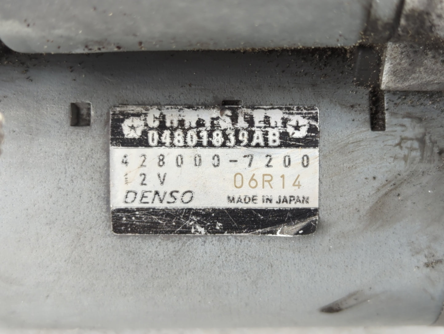 2011-2014 Chrysler 200 Car Starter Motor Solenoid OEM P/N:04801839AB Fits Fits 2011 2012 2013 2014 OEM Used Auto Parts - Oem