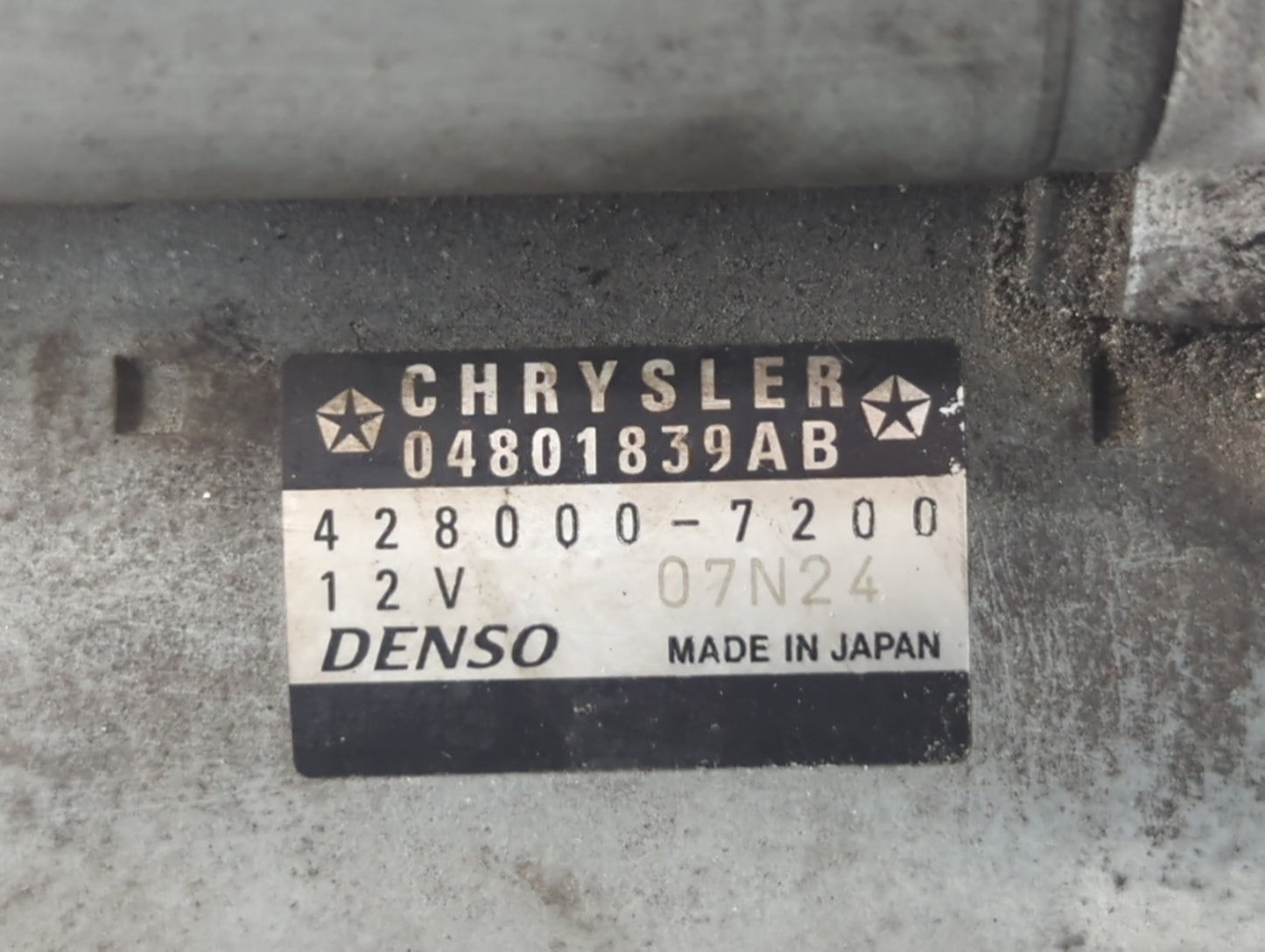 2011-2014 Chrysler 200 Car Starter Motor Solenoid OEM P/N:04801839AB Fits Fits 2011 2012 2013 2014 OEM Used Auto Parts - Oem