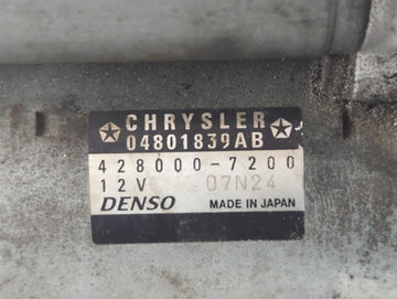 2011-2014 Chrysler 200 Car Starter Motor Solenoid OEM P/N:04801839AB Fits Fits 2011 2012 2013 2014 OEM Used Auto Parts