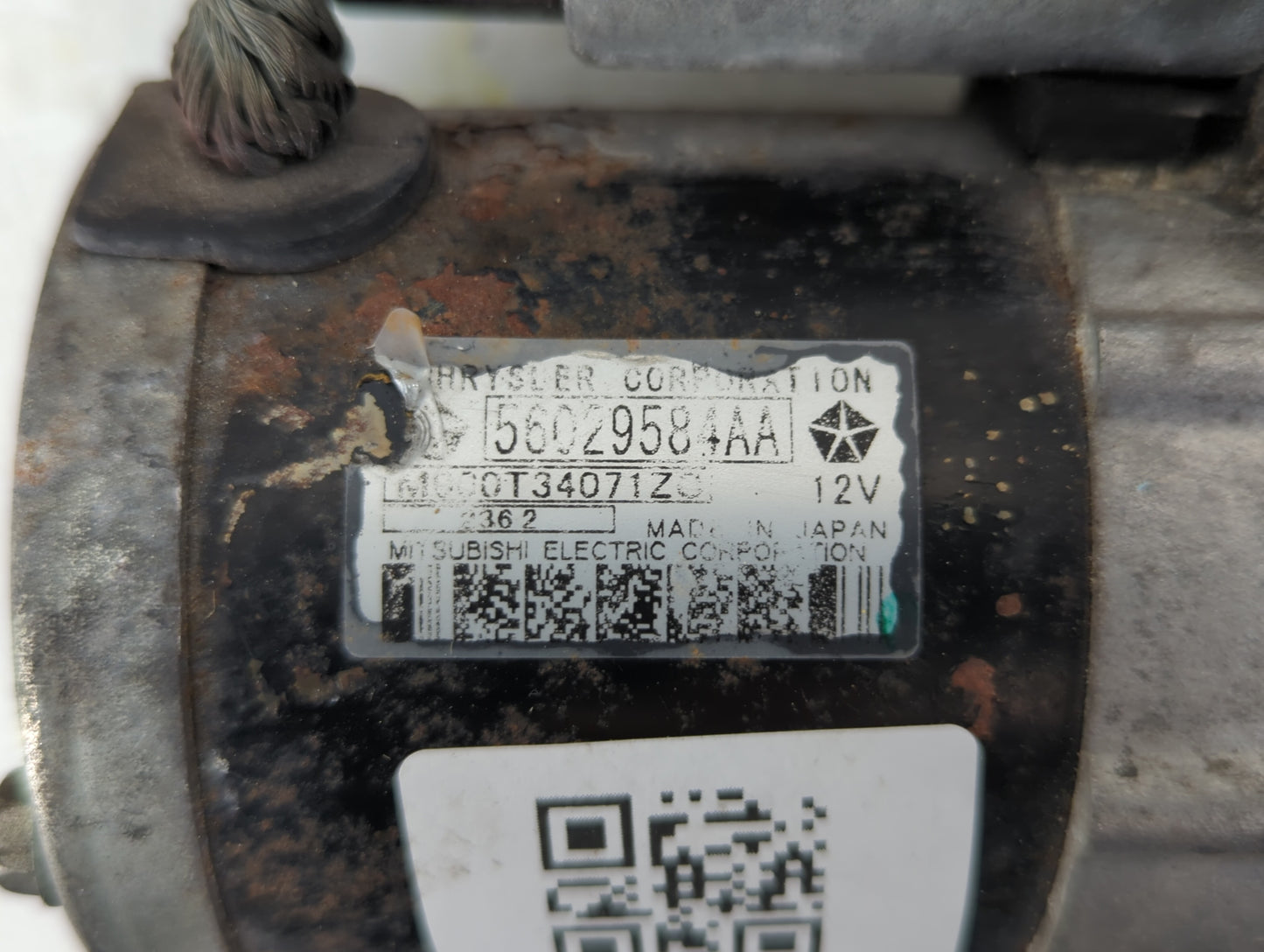 2012 Chrysler 200 Car Starter Motor Solenoid OEM P/N:56029584AA 04608801AA Fits OEM Used Auto Parts - Oemusedautoparts1.com