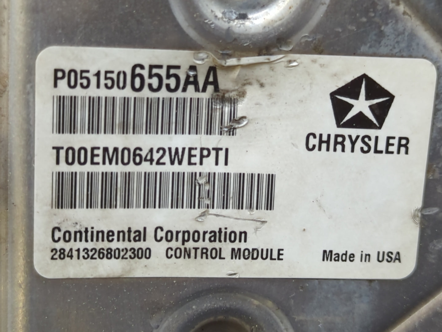 2012 Chrysler 200 PCM Engine Control Computer ECU ECM PCU OEM P/N:P0515065AA Fits OEM Used Auto Parts - Oemusedautoparts1.co