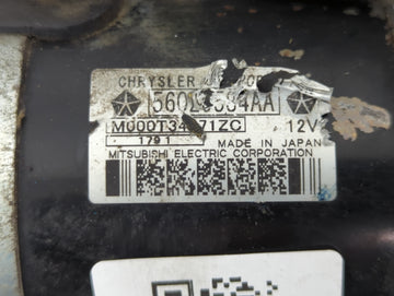 2012 Chrysler 200 Car Starter Motor Solenoid OEM P/N:M000T34071ZC 56029584AA Fits OEM Used Auto Parts