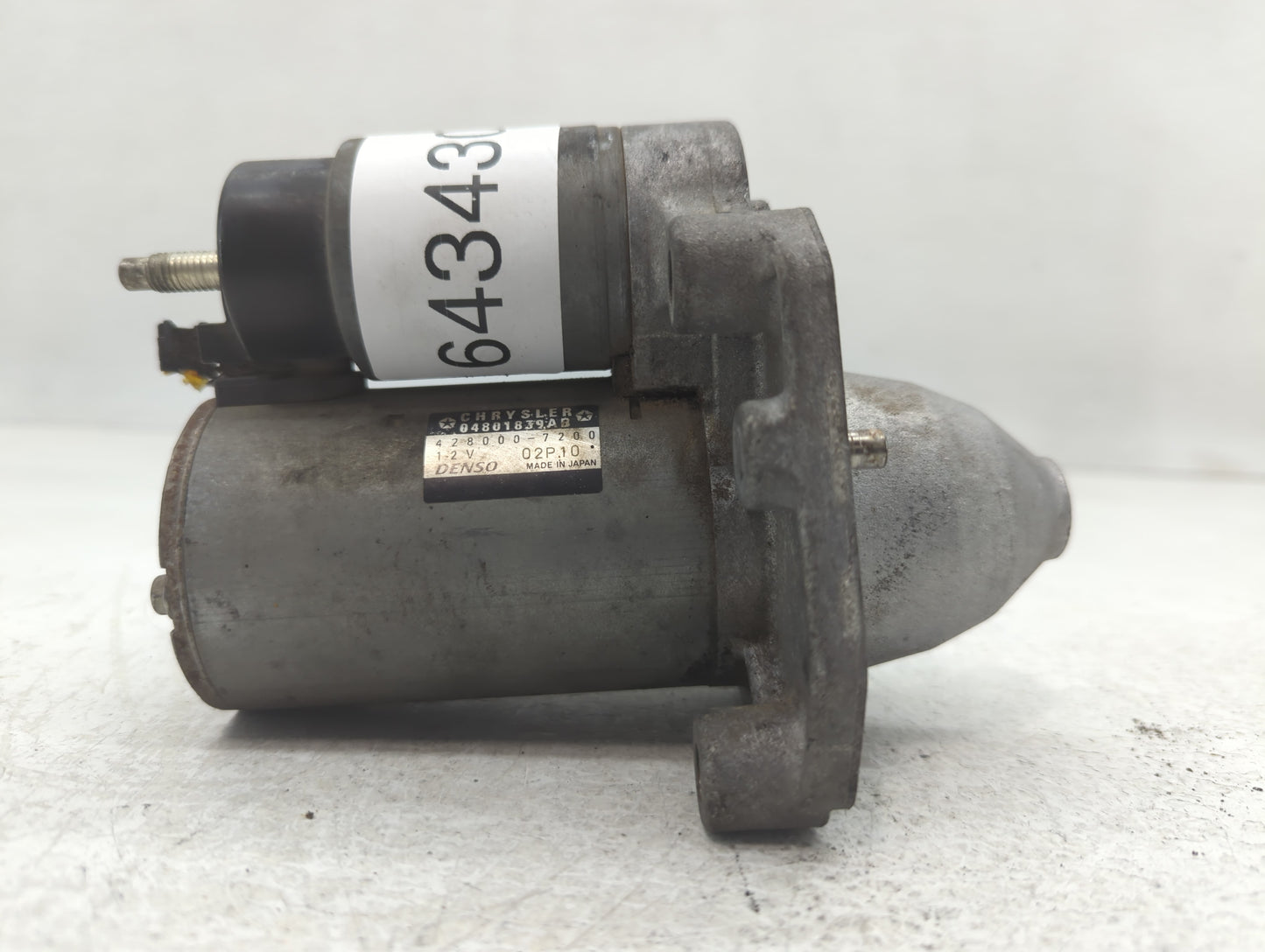 2011-2014 Chrysler 200 Car Starter Motor Solenoid OEM P/N:428000-7200 04801839AB Fits Fits 2011 2012 2013 2014 OEM Used Auto