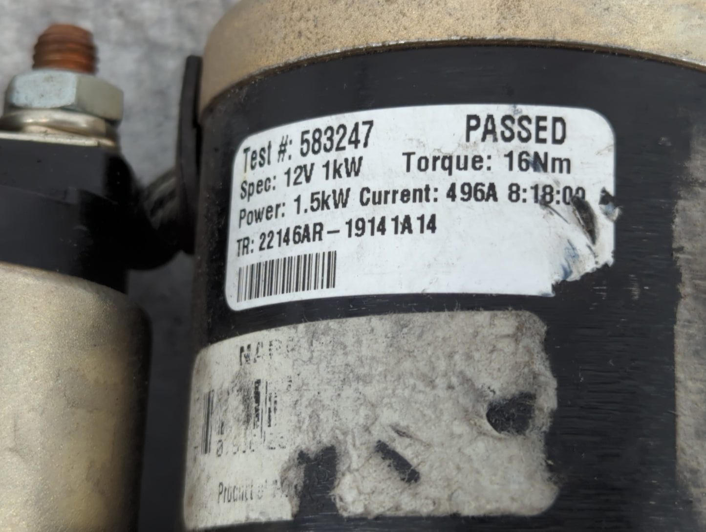 2012 Chrysler 200 Car Starter Motor Solenoid OEM P/N:583247 19141A14, 56029584AA Fits OEM Used Auto Parts - Oemusedautoparts
