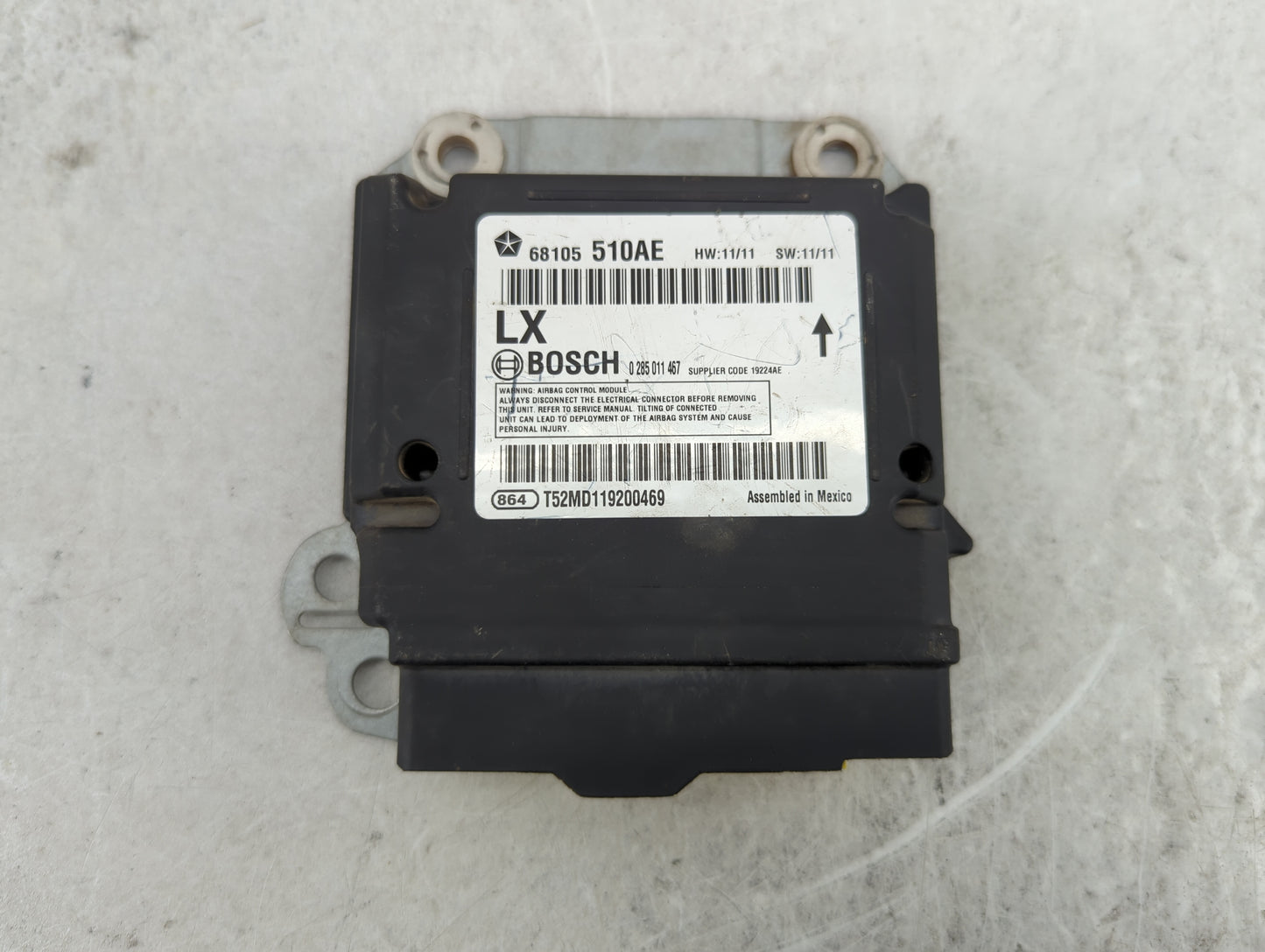 2012-2014 Chrysler 300 Safety Restraint Srs Airbag Control Module - Oemusedautoparts1.com