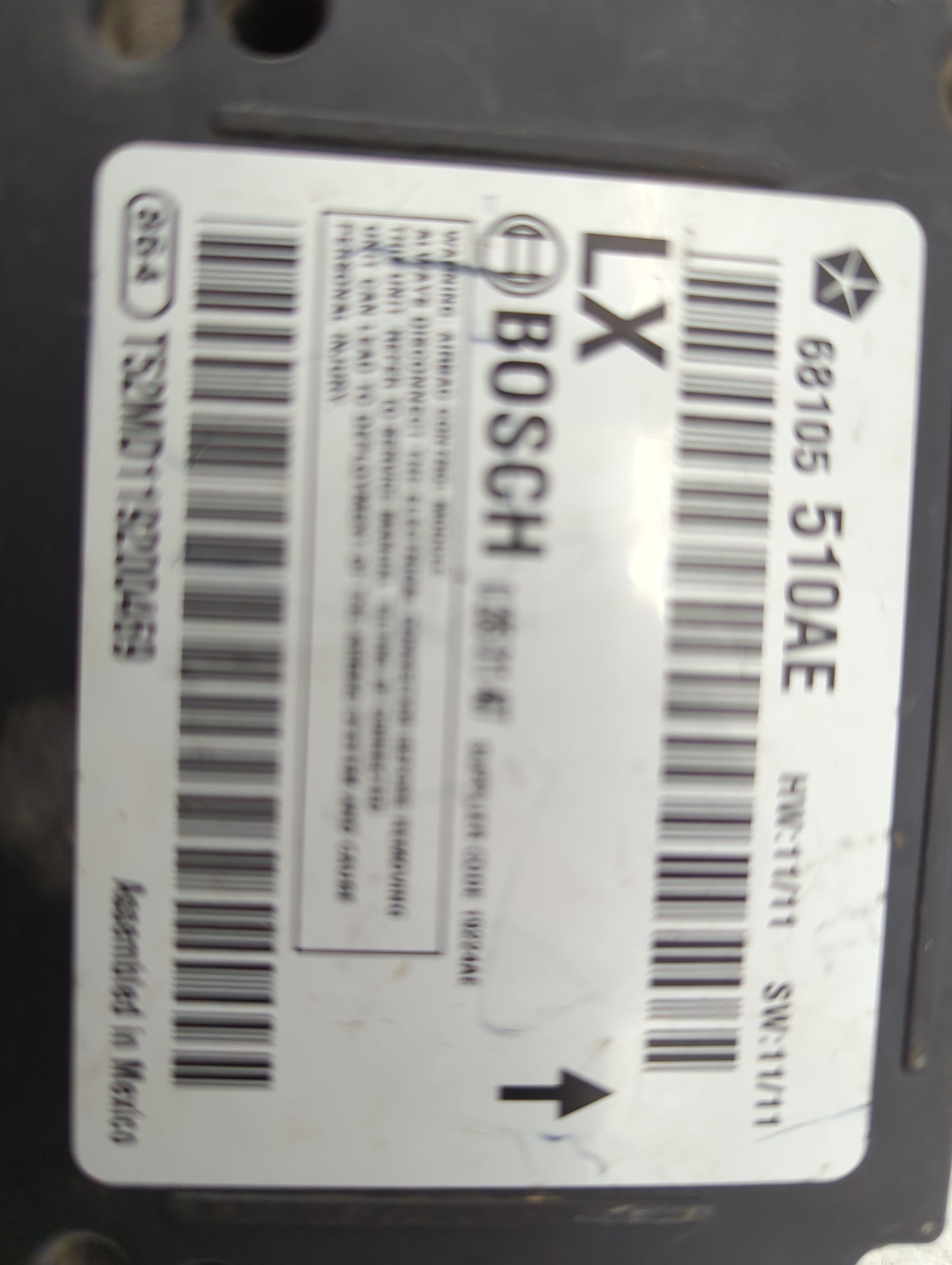 2012-2014 Chrysler 300 Safety Restraint Srs Airbag Control Module - Oemusedautoparts1.com
