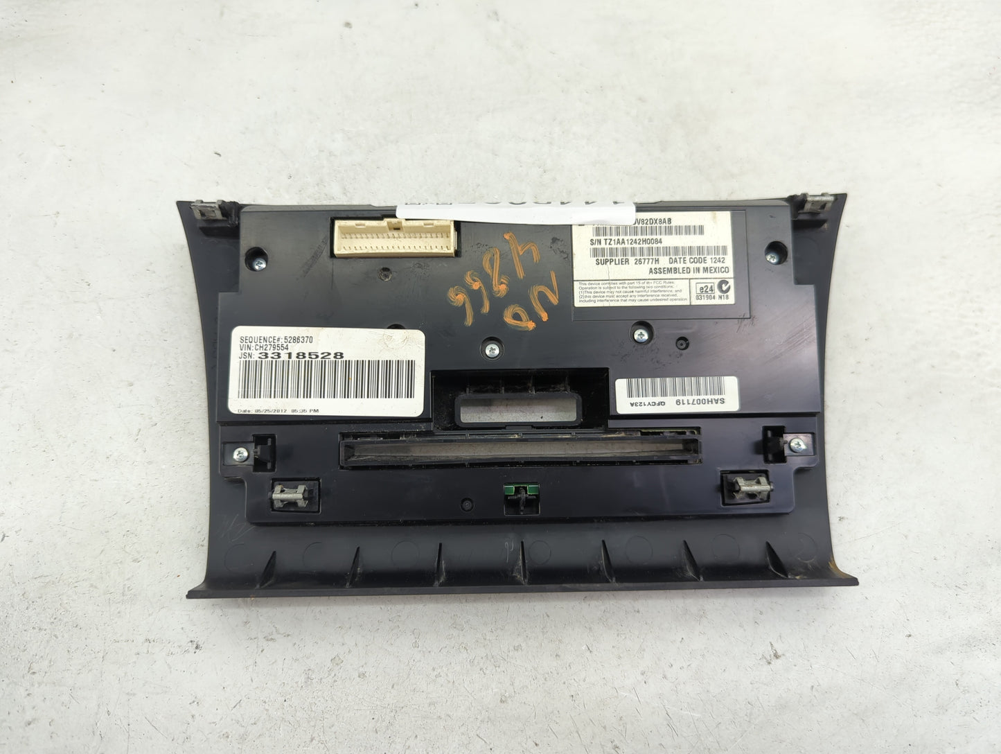2011-2012 Chrysler 300 Climate Control Module Temperature AC/Heater Replacement P/N:P56054932AG SAH0007119 Fits Fits 2011 20