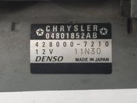 2011-2016 Chrysler 300 Car Starter Motor Solenoid OEM P/N:428000-7210 Fits Fits 2011 2012 2013 2014 2015 2016 OEM Used Auto 