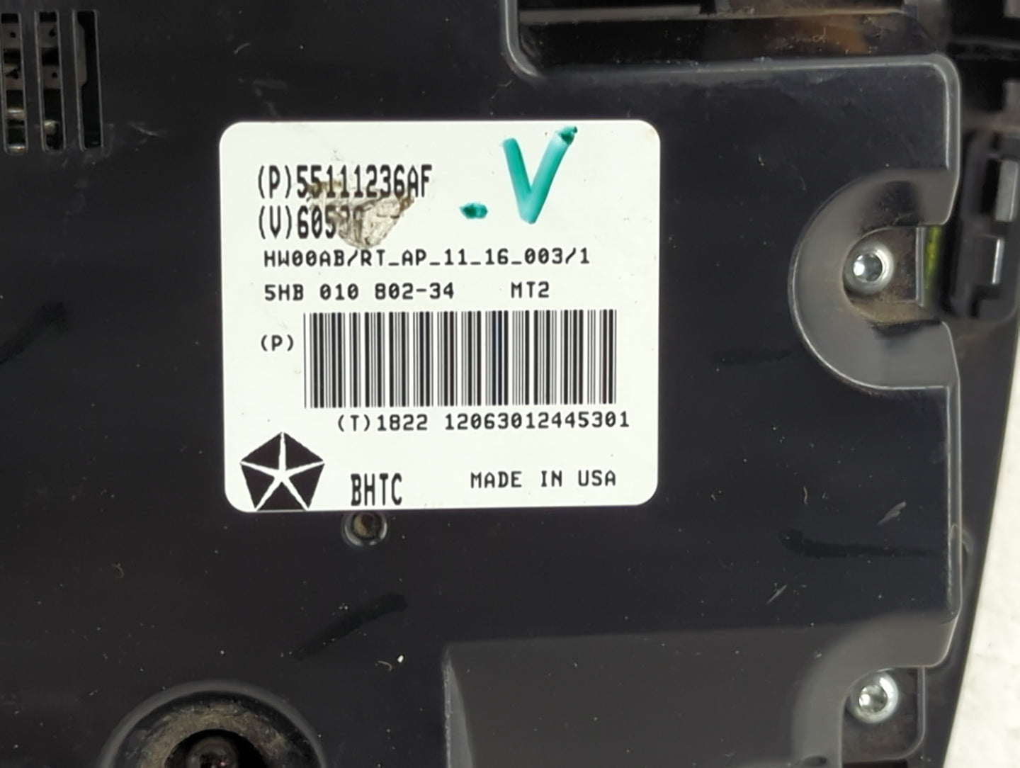 2012 Chrysler Town and Country Climate Control Module Temperature AC/Heater Replacement P/N:55111236AF P56046741AA Fits OEM 