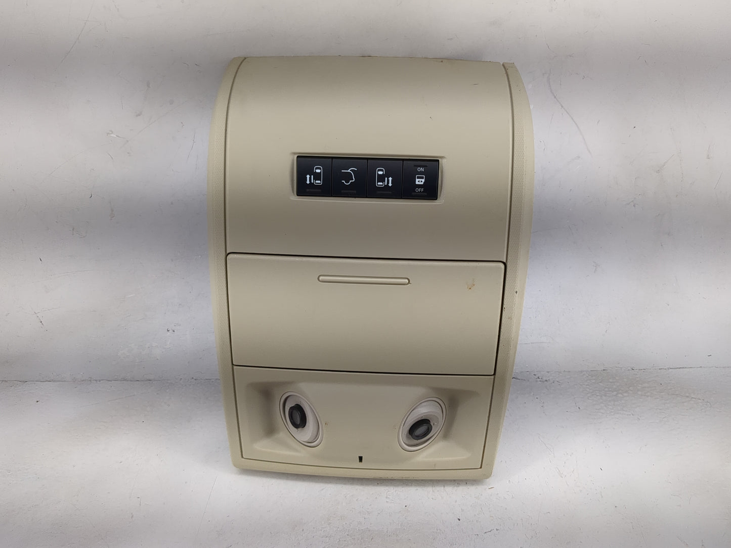 2012 Chrysler Town And Country Overhead Roof Console Tan - Oemusedautoparts1.com