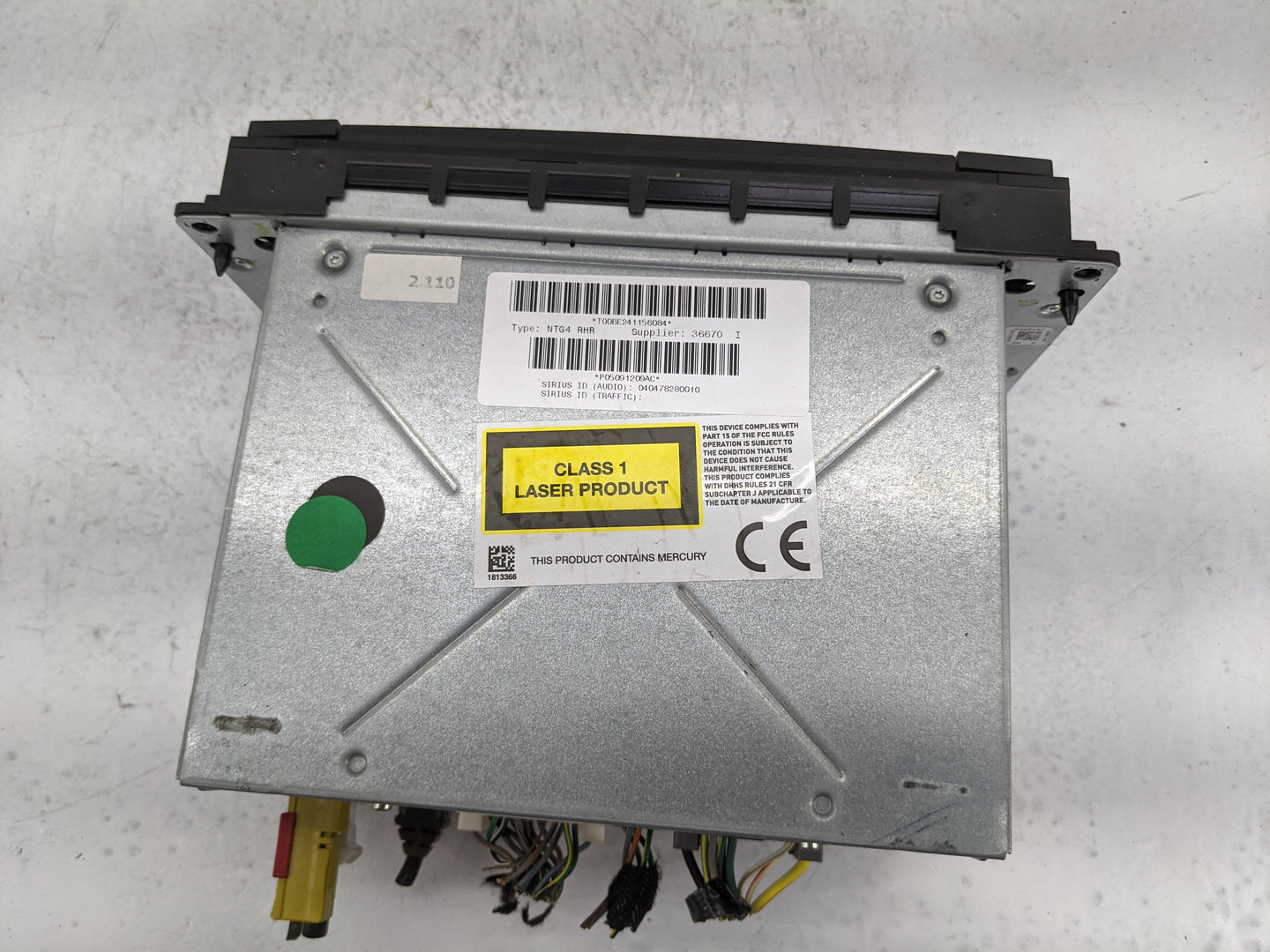 2012 Chrysler Town & Country Radio AM FM Cd Player Receiver Replacement P/N:P05091209AC T00BE241156084 Fits OEM Used Auto Pa
