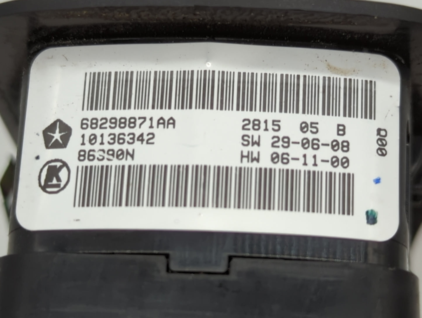 2012-2016 Chrysler Town & Country Master Power Window Switch Replacement Driver Side Left P/N:68298871AA 68110871AA Fits OEM