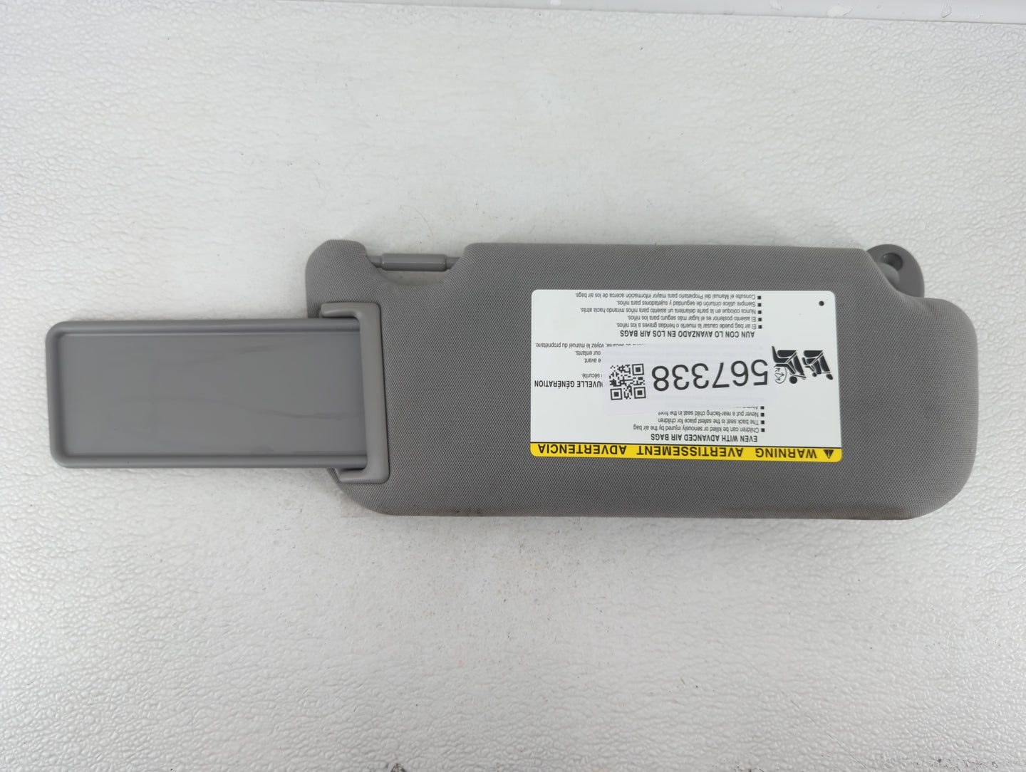 2011-2016 Chrysler Town & Country Sun Visor Shade Replacement Passenger Right Mirror Fits OEM Used Auto Parts - Oemusedautop
