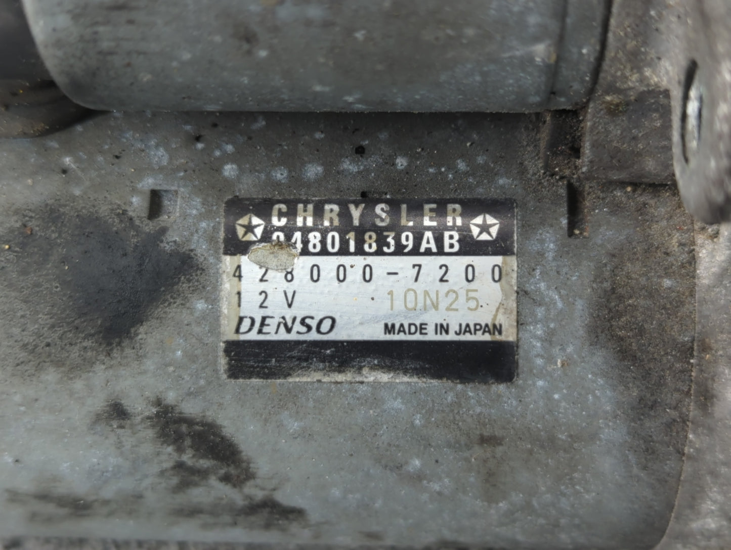 2011-2016 Chrysler Town & Country Car Starter Motor Solenoid OEM P/N:428000-7200 Fits OEM Used Auto Parts - Oemusedautoparts