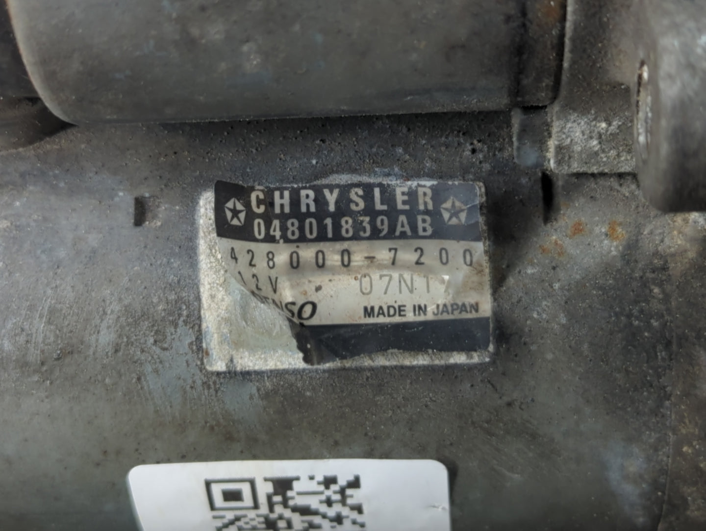 2011-2016 Chrysler Town & Country Car Starter Motor Solenoid OEM P/N:42800-7200 Fits OEM Used Auto Parts - Oemusedautoparts1
