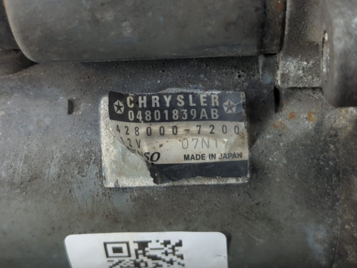 2011-2016 Chrysler Town & Country Car Starter Motor Solenoid OEM P/N:42800-7200 Fits OEM Used Auto Parts - Oemusedautoparts1