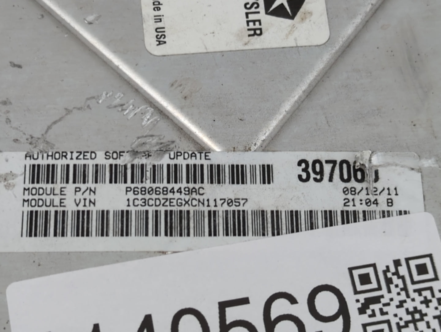 2012 Dodge Avenger PCM Engine Control Computer ECU ECM PCU OEM P/N:P05150657AA Fits OEM Used Auto Parts - Oemusedautoparts1.