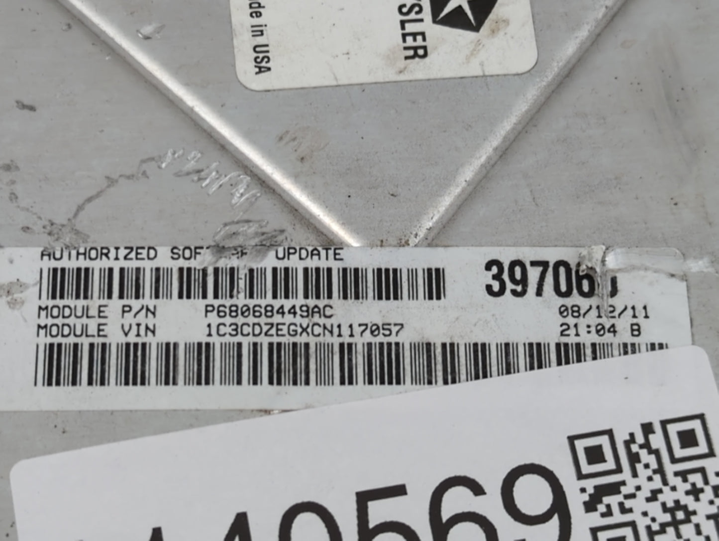 2012 Dodge Avenger PCM Engine Control Computer ECU ECM PCU OEM P/N:P05150657AA Fits OEM Used Auto Parts - Oemusedautoparts1.