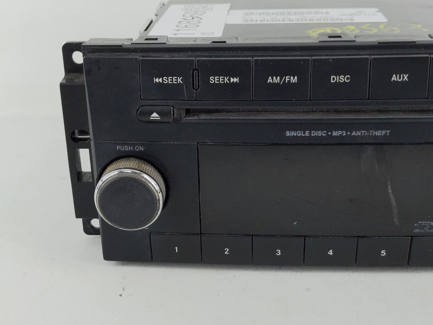 2011-2012 Dodge Avenger Radio AM FM Cd Player Receiver Replacement P/N:P05091195AB Fits Fits 2011 2012 OEM Used Auto Parts -