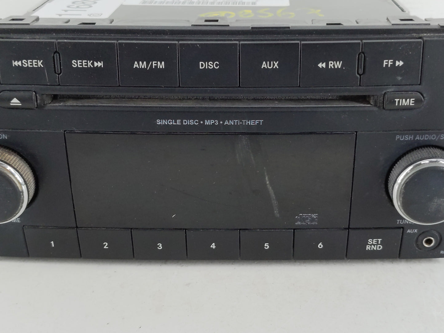 2011-2012 Dodge Avenger Radio AM FM Cd Player Receiver Replacement P/N:P05091195AB Fits Fits 2011 2012 OEM Used Auto Parts -