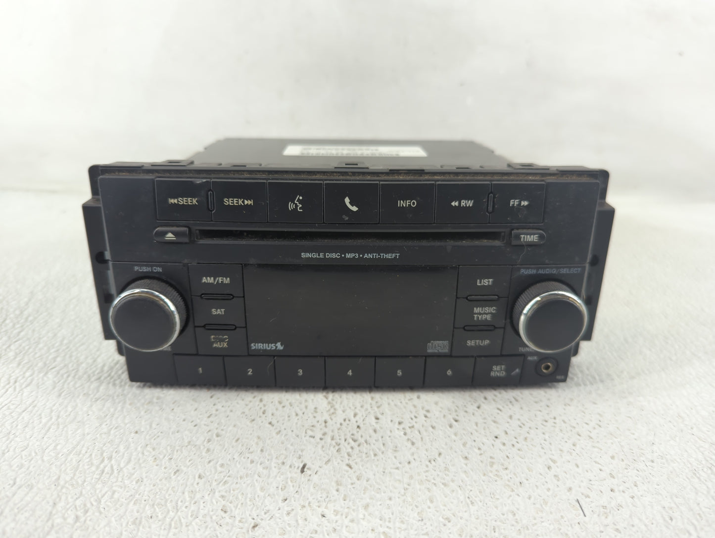 2011-2012 Dodge Avenger Radio AM FM Cd Player Receiver Replacement P/N:P05091197AB Fits Fits 2011 2012 OEM Used Auto Parts -