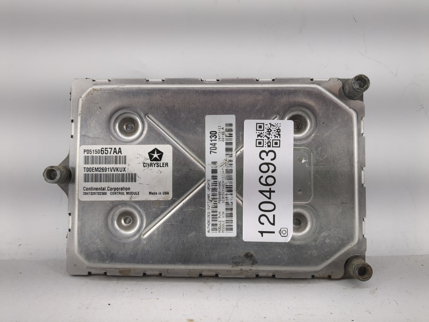 2012 Dodge Avenger PCM Engine Control Computer ECU ECM PCU OEM P/N:P05150657AA Fits OEM Used Auto Parts - Oemusedautoparts1.