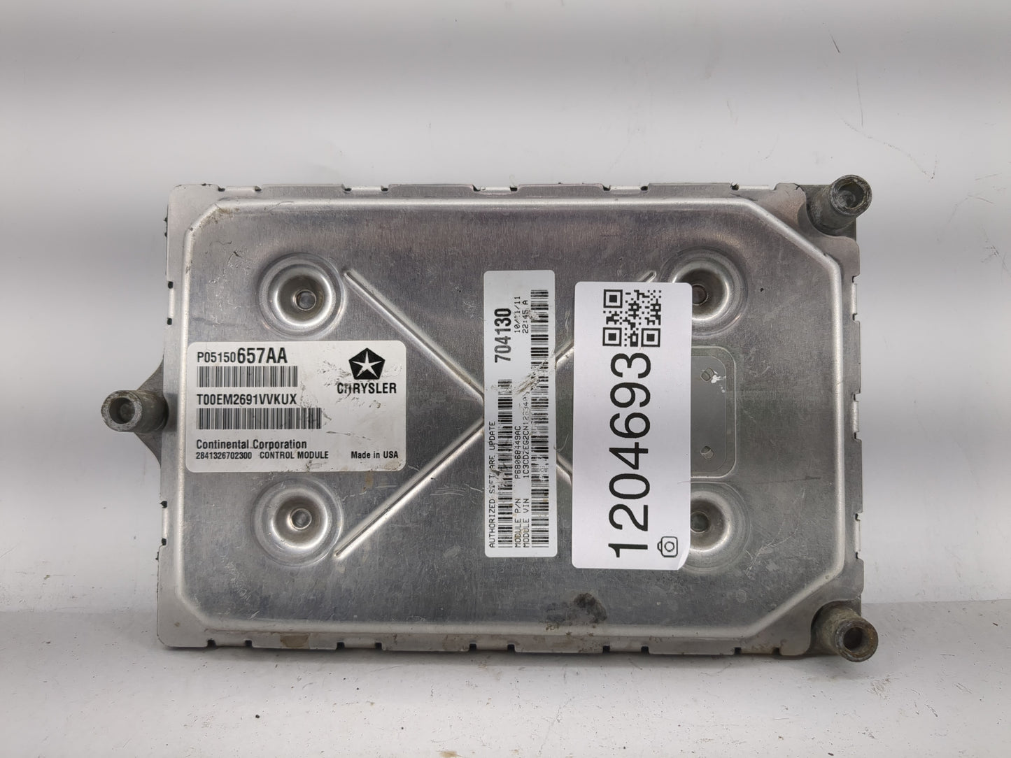 2012 Dodge Avenger PCM Engine Control Computer ECU ECM PCU OEM P/N:P05150657AA Fits OEM Used Auto Parts - Oemusedautoparts1.