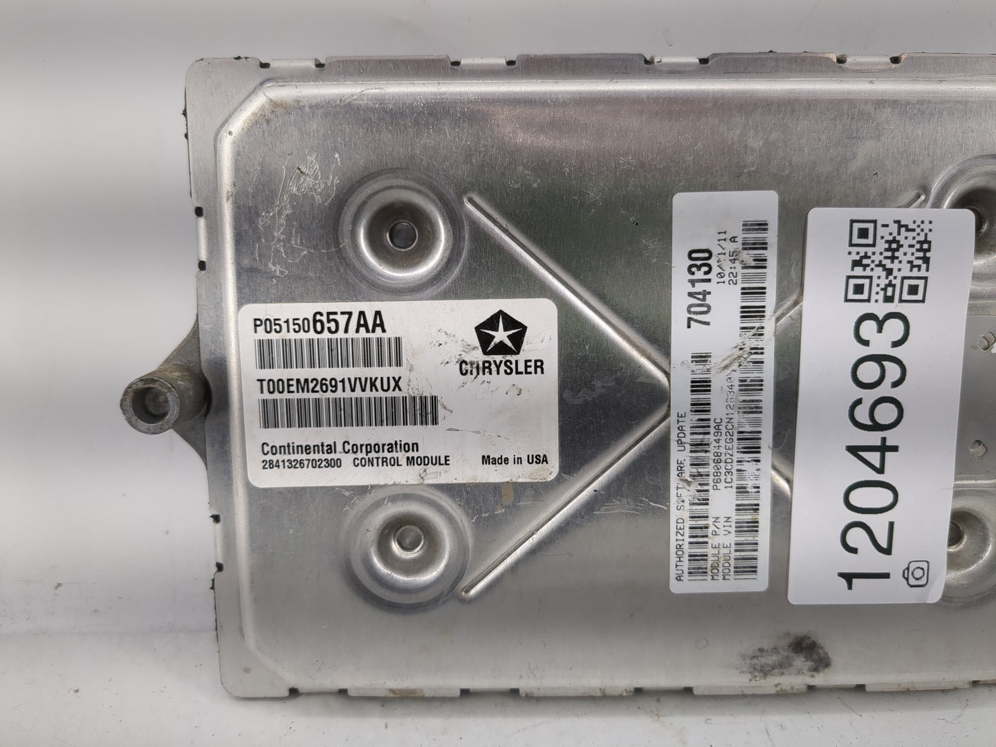 2012 Dodge Avenger PCM Engine Control Computer ECU ECM PCU OEM P/N:P05150657AA Fits OEM Used Auto Parts - Oemusedautoparts1.