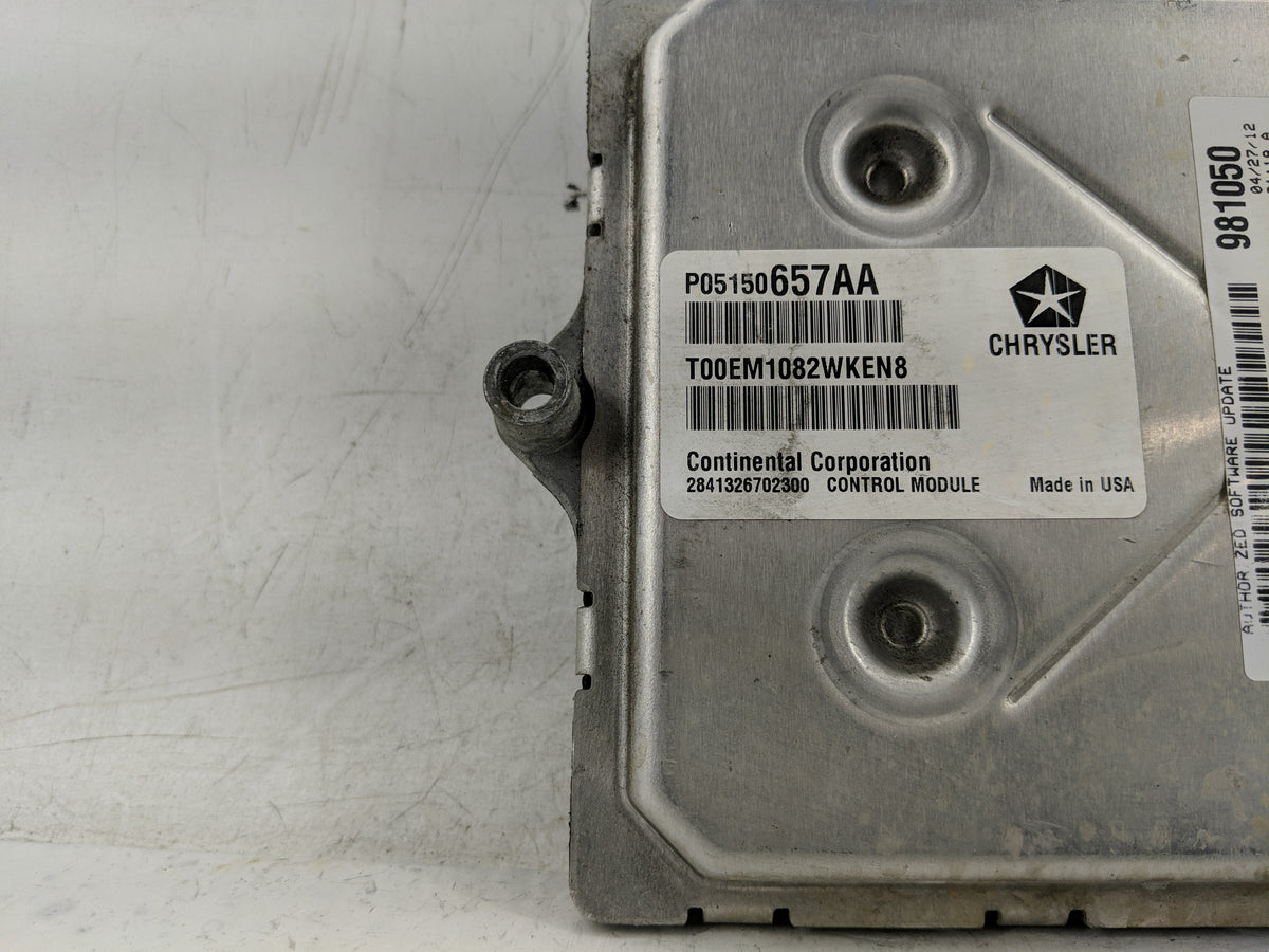 2012 Dodge Avenger PCM Engine Control Computer ECU ECM PCU OEM P/N:P05150657AA OEM Used Auto Parts - Oemusedautoparts1.com