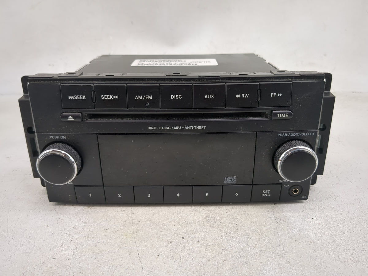 2011-2012 Dodge Avenger Radio AM FM Cd Player Receiver Replacement P/N:P05091195AA Fits Fits 2011 2012 OEM Used Auto Parts -