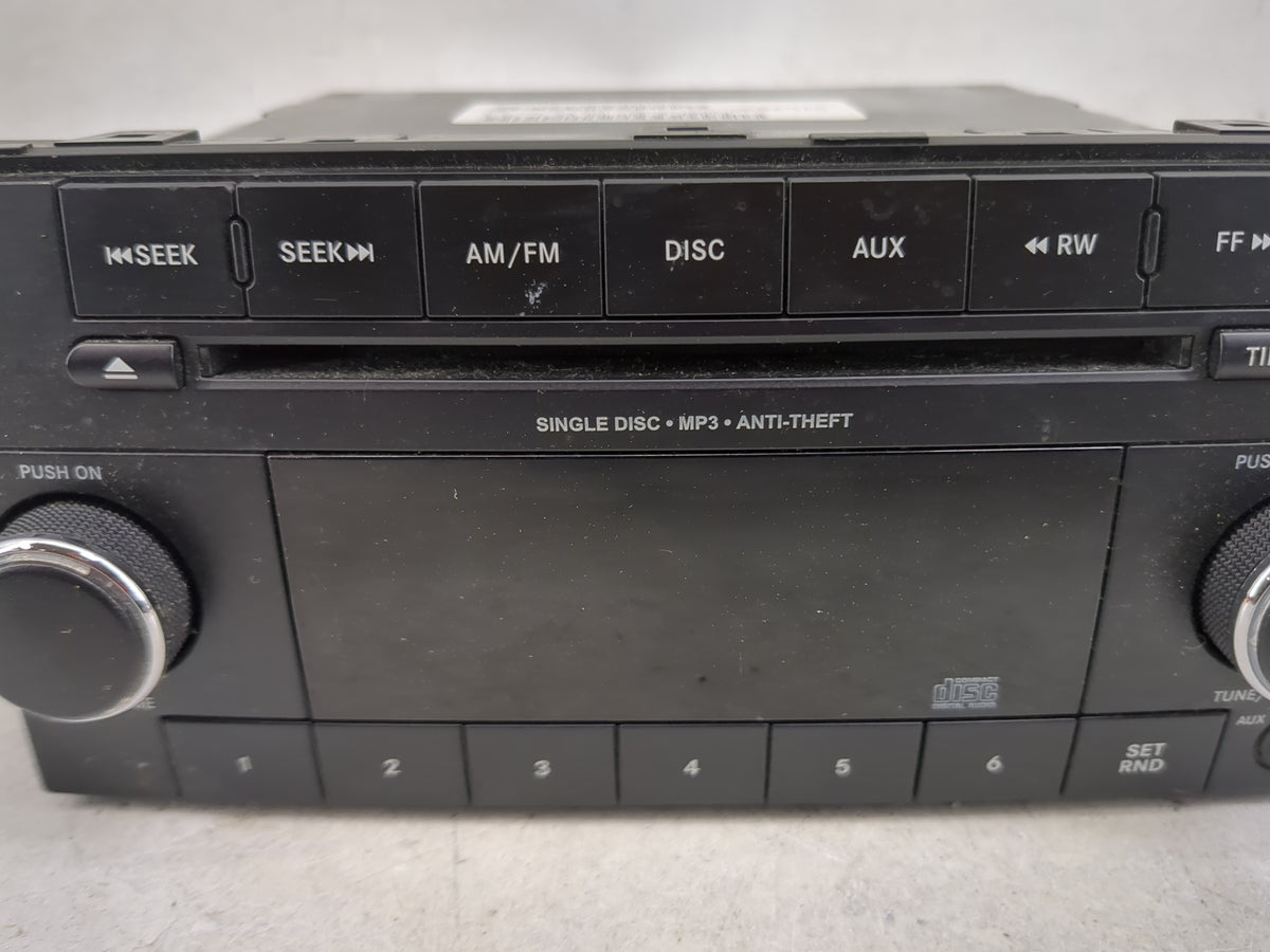 2011-2012 Dodge Avenger Radio AM FM Cd Player Receiver Replacement P/N:P05091195AA Fits Fits 2011 2012 OEM Used Auto Parts -